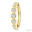 Graduated Bezel Set Diamond Fashion Hoop Earrings