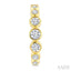 Graduated Bezel Set Diamond Fashion Hoop Earrings