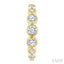 Graduated Bezel Set Diamond Fashion Hoop Earrings
