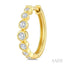 Graduated Bezel Set Diamond Fashion Hoop Earrings