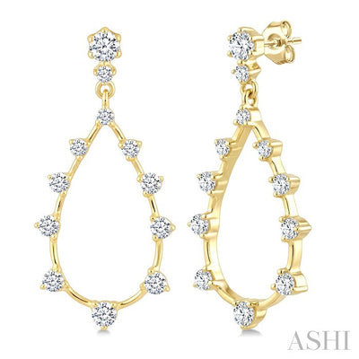 Drop Floating Diamond Fashion Earrings