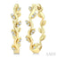 Leaf Diamond Fashion Hoop Earrings