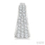 Pave Set Diamond Fashion Half Hoop Earrings