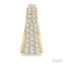 Pave Set Diamond Fashion Half Hoop Earrings