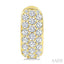 3 Row Diamond Fashion Pave Half Hoop Earrings