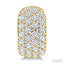 4 Row Diamond Fashion Pave Half Hoop Earrings