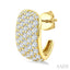 5 Row Diamond Fashion Pave Half Hoop Earrings