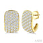 5 Row Diamond Fashion Pave Half Hoop Earrings