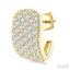 6 Row Diamond Fashion Pave Half Hoop Earrings
