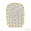 6 Row Diamond Fashion Pave Half Hoop Earrings