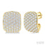 7 Row Diamond Fashion Pave Half Hoop Earrings