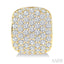 7 Row Diamond Fashion Pave Half Hoop Earrings