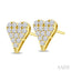 Heart Shape Diamond Fashion Stud Earrings