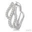 Curved Diamond Fashion Hoop Earrings