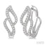 Curved Diamond Fashion Hoop Earrings