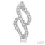 Curved Diamond Fashion Hoop Earrings