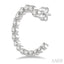 Graduated Diamond Half Hoop Earrings