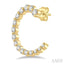 Graduated Diamond Half Hoop Earrings