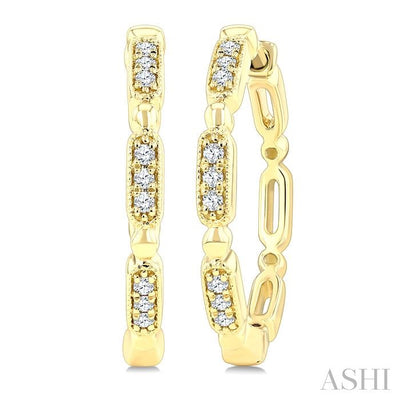 Diamond Fashion Hoop Earrings