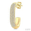 Aeris Gold Pave Set Diamond Half Hoop Earrings
