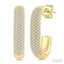 Aeris Gold Pave Set Diamond Half Hoop Earrings