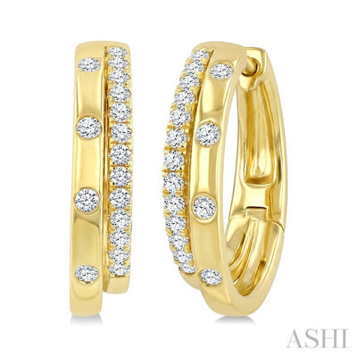 Diamond Fashion Hoop Earrings