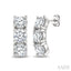 3 Stone Diamond Fashion Earrings