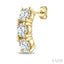 3 Stone Diamond Fashion Earrings