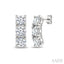 3 Stone Diamond Fashion Earrings