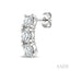 3 Stone Diamond Fashion Earrings