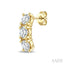 3 Stone Diamond Fashion Earrings