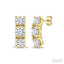 3 Stone Diamond Fashion Earrings