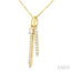 Double Vertical Bar Diamond Pendant