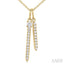 Double Vertical Bar Diamond Pendant