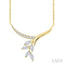 Floral Drop Diamond Fashion Necklace