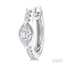 Marquise Shape Diamond Huggie Fashion Earrings