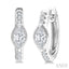 Marquise Shape Diamond Huggie Fashion Earrings