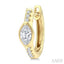 Marquise Shape Diamond Huggie Fashion Earrings