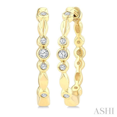 Diamond Fashion Hoop Earrings
