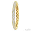 Pave Set Diamond Fashion Hoop Earrings