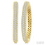 Pave Set Diamond Fashion Hoop Earrings