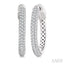 Pave Set Diamond Fashion Hoop Earrings