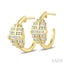 Fusion Diamond Fashion Half Hoop Earrings