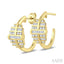 Fusion Diamond Fashion Half Hoop Earrings