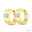 Fusion Diamond Fashion Huggie Earrings