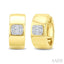 Fusion Diamond Fashion Huggie Earrings