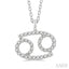 Cancer Zodiac Diamond Pendant