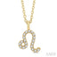 Leo Zodiac Diamond Pendant