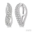 Curved Diamond Fashion Hoop Earrings
