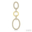 Oval Shape Link Diamond Fashion Earrings